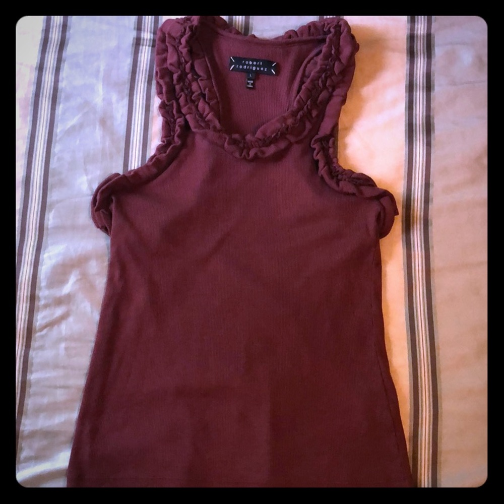 Robert Rodriguez Trendy Ruffled Tank